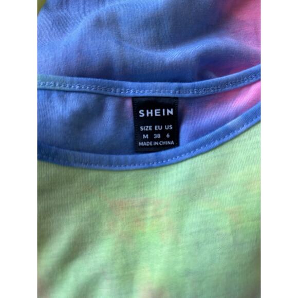 neon tie dye maxi dress M Pencil rave Beach Resort Boho Fairycore Sexy Party Y2K - Picture 5 of 6